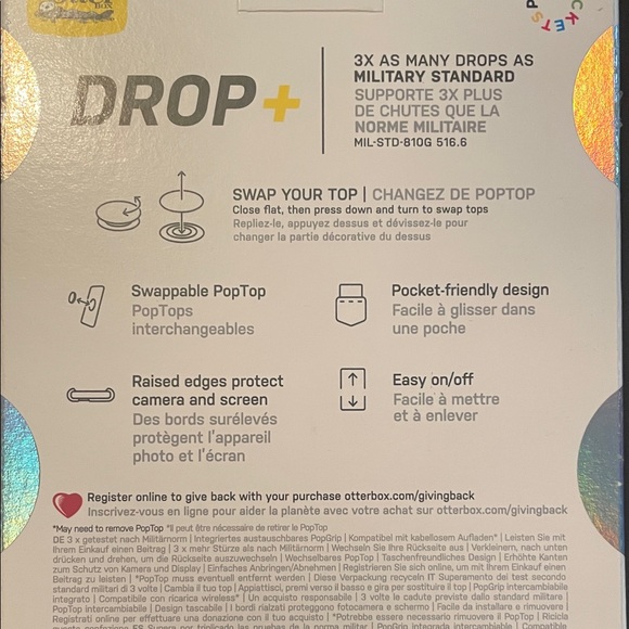 New OtterBox Symmetry Series Black Case with PopSockets for iPhone 12 Mini - Picture 3 of 12